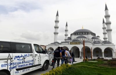 RAMAZAN ÖNCESİ BAŞKENT CAMİLERİNDE TEMİZLİK SEFERBERLİĞİ