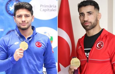 Murat Fırat ve Cengiz Arslan, Avrupa Güreş Şampiyonası’nda yarı finale yükseldi